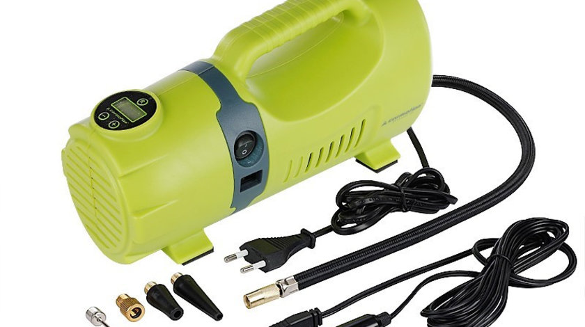 Compresor De Aer Dc 12v, Ac 230v 200 Psi, Automat Cu Manometru Digital, 4 Adaptoare Carmotion 58032