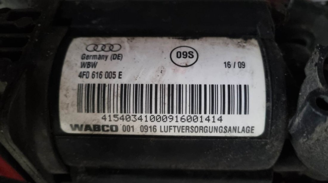 Compresor perne aer Audi A6 C6 2.4 quattro 177cp cod piesa : 4F0616005E