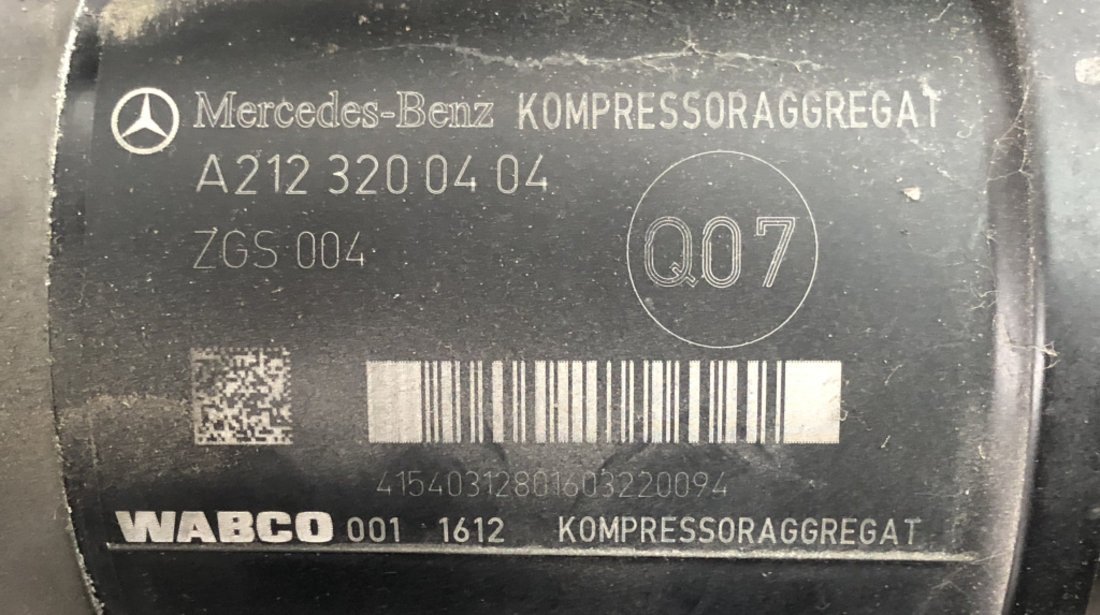 Compresor suspensie Mercedes E 220 CDI W212 facelift sedan 2016 (A2123200404)