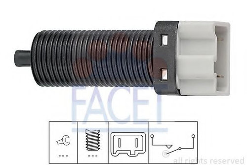 Comutator, actionare ambreiaj (Tempomat) RENAULT MEGANE I Scenic (JA0/1) (1996 - 2001) FACET 7.1115 ...