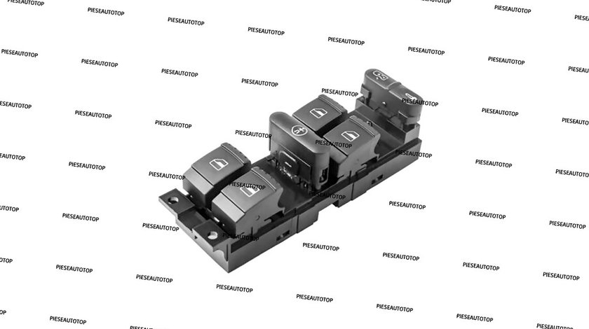 Comutator Butoane geamuri electrice VW Bora 1998-2005 NOU 1J4959857B (9 PINI) LUMINA ROSIE