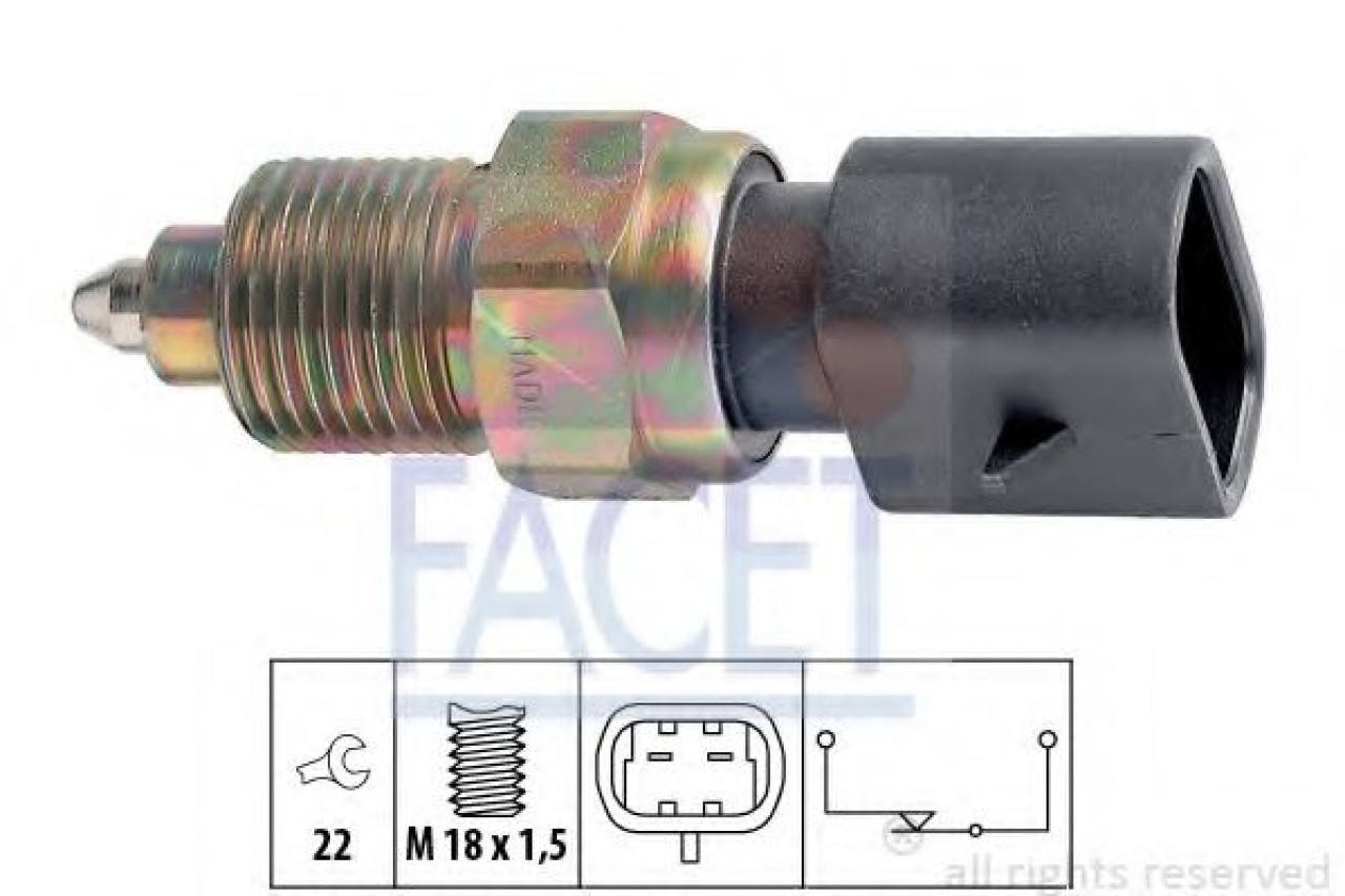 Comutator, lampa marsarier FIAT CROMA (154) (1985 - 1996) FACET 7.6138 piesa NOUA