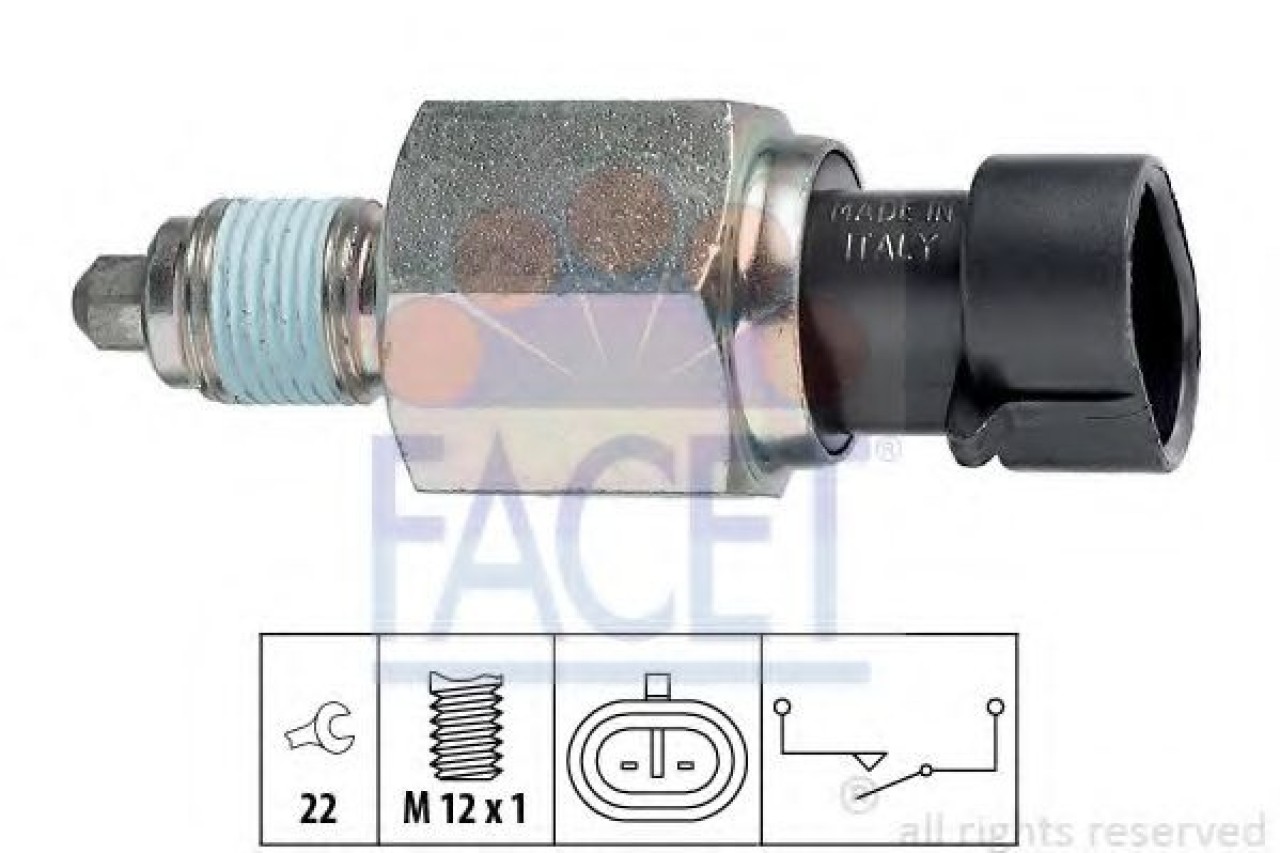 Comutator, lampa marsarier FIAT DOBLO Microbus (263, 152) (2009 - 2016) FACET 7.6196 piesa NOUA