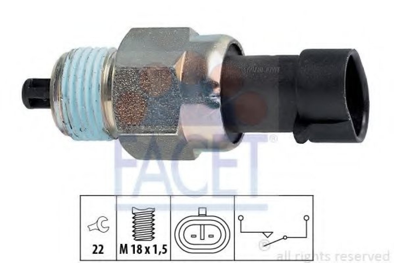 Comutator, lampa marsarier FIAT STILO (192) (2001 - 2010) FACET 7.6142 piesa NOUA
