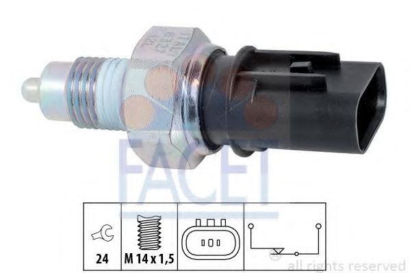 Comutator, lampa marsarier HYUNDAI i30 (FD) (2007 - 2011) FACET 7.6327 piesa NOUA