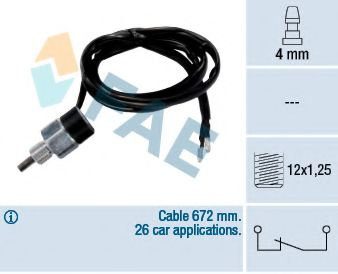 Comutator, lampa marsarier MITSUBISHI PAJERO II (V3_W, V2_W, V4_W) (1990 - 1999) FAE 41235 piesa NOU...