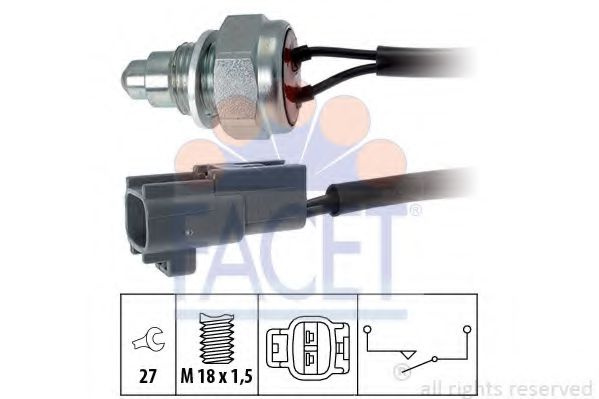 Comutator, lampa marsarier PEUGEOT 107 (2005 - 2016) FACET 7.6260 piesa NOUA