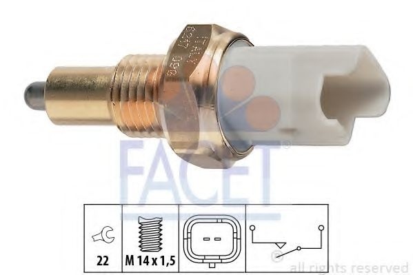 Comutator, lampa marsarier PEUGEOT 307 (3A/C) (2000 - 2016) FACET 7.6217 piesa NOUA