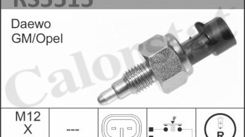 Comutator, lampa marsarier (RS5515 CALORSTAT by Vernet) ABARTH,ALFA ROMEO,CADILLAC,CHEVROLET,Citroen,DAEWOO,FIAT,LANCIA,MG,MINI,OPEL,PEUGEOT,PORSCHE,ROVER,SAAB,SUZUKI,VAUXHALL