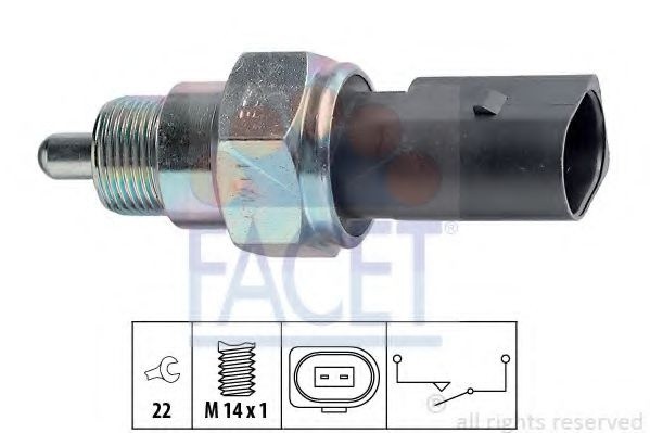 Comutator, lampa marsarier SKODA FABIA I Combi (6Y5) (2000 - 2007) FACET 7.6238 piesa NOUA