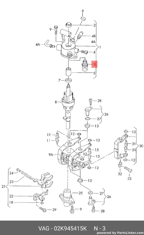 Comutator lampa masalierAudi A3 8P Sportback 2005 2.0 tdi BKD OEM 02K945415K