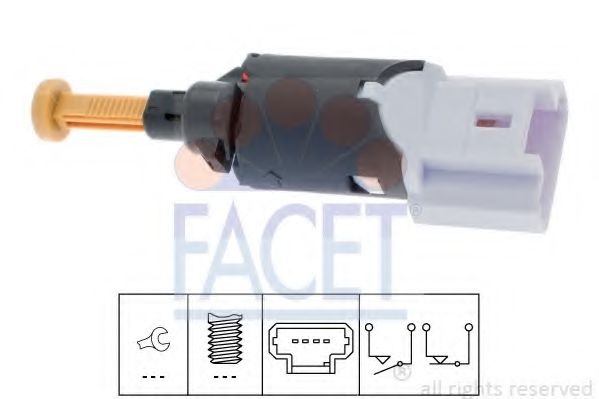 Comutator lumini frana CITROEN XSARA Cupe (N0) (1998 - 2005) FACET 7.1197 piesa NOUA