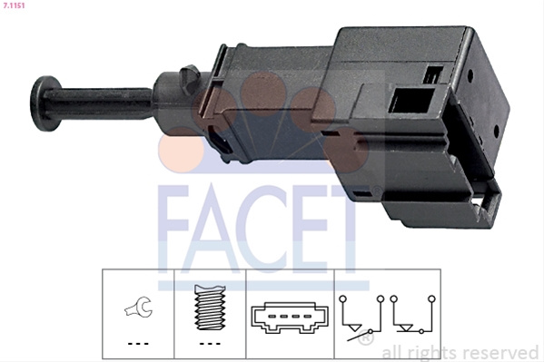 Comutator Lumini Frana Facet Vw 7.1151