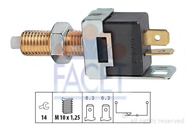 Comutator lumini frana MITSUBISHI LANCER Sportback (CX) (2007 - 2016) FACET 7.1017 piesa NOUA