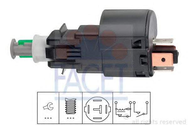 Comutator lumini frana OPEL MERIVA (2003 - 2010) FACET 7.1163 piesa NOUA