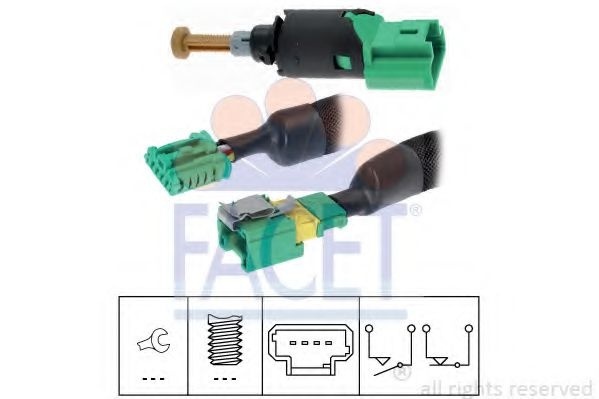 Comutator lumini frana PEUGEOT 207 CC (WD) (2007 - 2016) FACET 7.1213K piesa NOUA