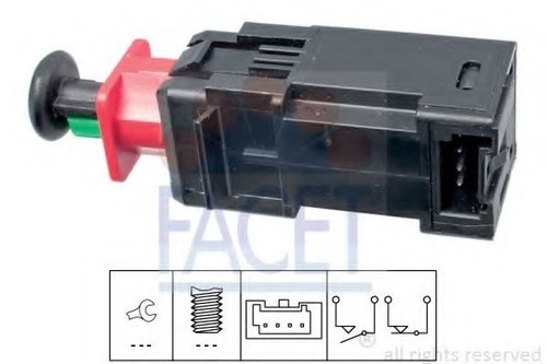 Comutator lumini frana SAAB 9-3 Cabriolet (YS3F) (2003 - 2016) FACET 7.1208 piesa NOUA