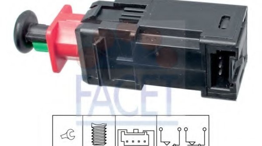 Comutator lumini frana SAAB 9-3 (YS3F) (2002 - 2016) FACET 7.1208 - produs NOU