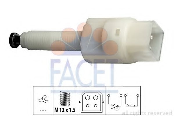Comutator lumini frana SKODA SUPERB I (3U4) (2001 - 2008) FACET 7.1126 piesa NOUA