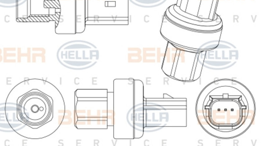 Comutator presiune, aer conditionat (6ZL351005711 HELLA) FORD