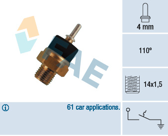 Comutator temperatura, racire (35780 FAE) MERCEDES-BENZ