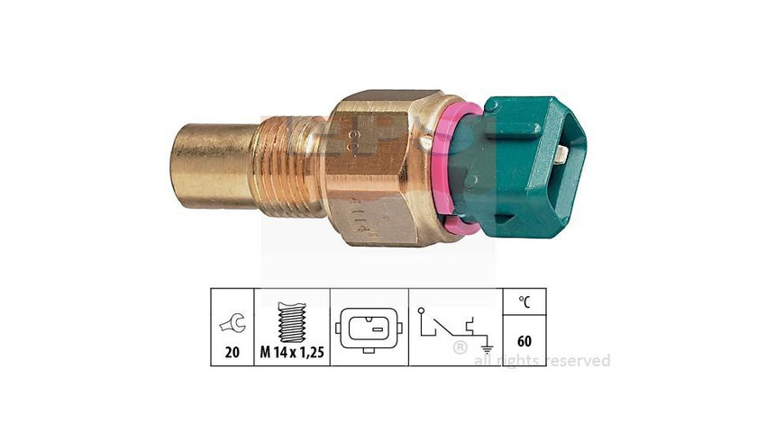 Comutator temperatura, racire Fiat ULYSSE (220) 1994-2002 #2 009309751