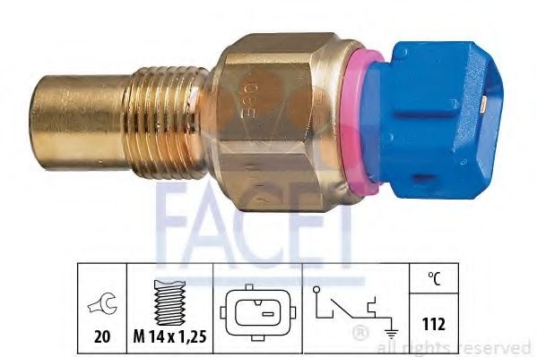 Comutator temperatura, racire PEUGEOT BOXER platou / sasiu (ZCT) (1994 - 2002) FACET 7.4109 piesa NOUA