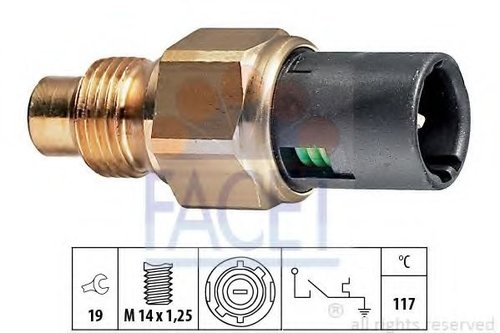 Comutator temperatura, racire RENAULT CLIO I (B/C57, 5/357) (1990 - 1998) FACET 7.4111 piesa NOUA