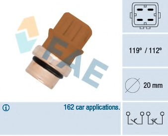 Comutator temperatura, racire SEAT ALHAMBRA (7V8, 7V9) (1996 - 2010) FAE 35580 piesa NOUA