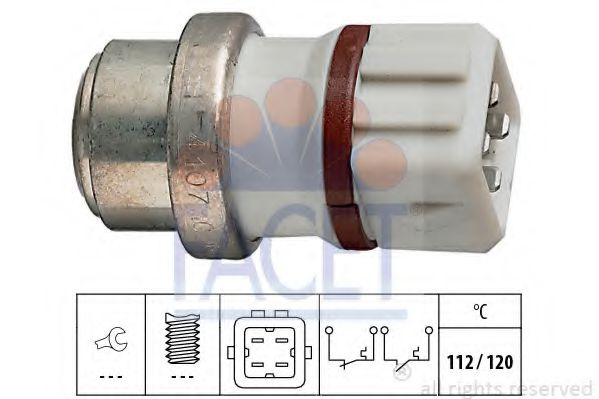 Comutator temperatura, racire SEAT ALHAMBRA (7V8, 7V9) (1996 - 2010) FACET 7.4107 piesa NOUA