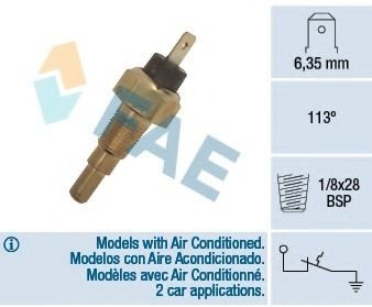 Comutator temperatura, racire SUZUKI VITARA Cabrio (ET, TA) (1988 - 2002) FAE 35670 piesa NOUA
