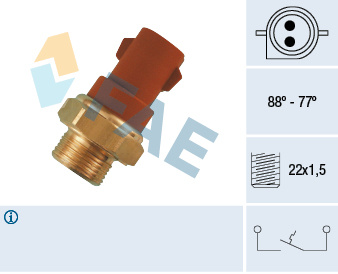 Comutator temperatura, ventilator radiator (37230 FAE) FORD