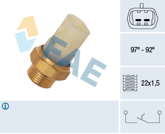 Comutator temperatura, ventilator radiator (37710 FAE) FIAT,OPEL