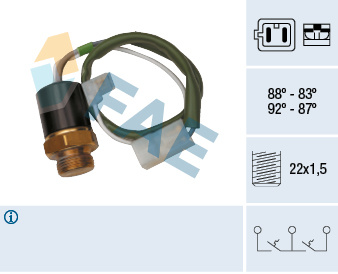 Comutator temperatura, ventilator radiator (37830 FAE) FIAT,INNOCENTI