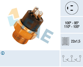 Comutator temperatura, ventilator radiator (37880 FAE) OPEL