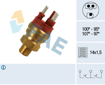 Comutator temperatura, ventilator radiator (38120 FAE) MERCEDES-BENZ