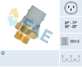 Comutator temperatura, ventilator radiator (38160 FAE) VW