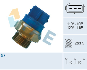 Comutator temperatura, ventilator radiator (38330 FAE) OPEL,VAUXHALL
