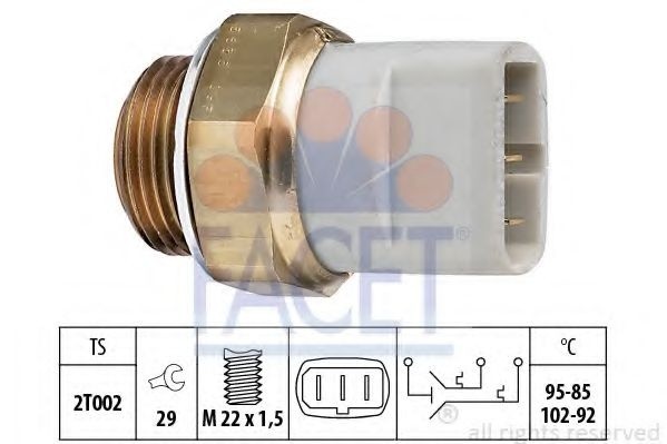 Comutator temperatura, ventilator radiator AUDI A6 Avant (4A, C4) (1994 - 1997) FACET 7.5635 piesa NOUA