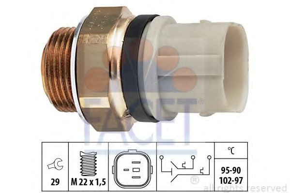 Comutator temperatura, ventilator radiator AUDI TT Roadster (8N9) (1999 - 2006) FACET 7.5652 piesa NOUA