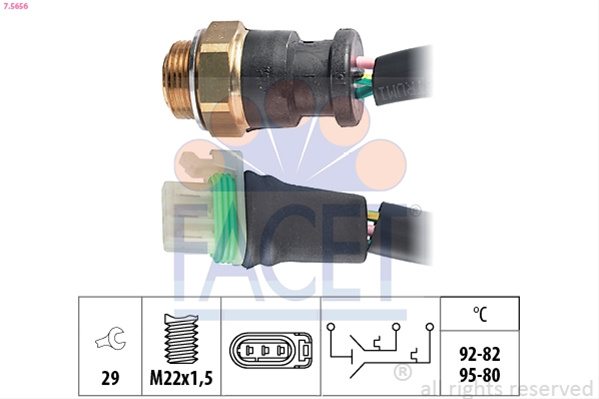 Comutator Temperatura, Ventilator Radiator Facet Renault 7.5656