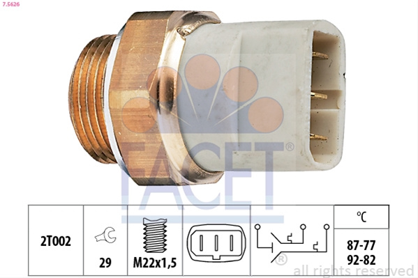 Comutator Temperatura, Ventilator Radiator Facet Vw 7.5626