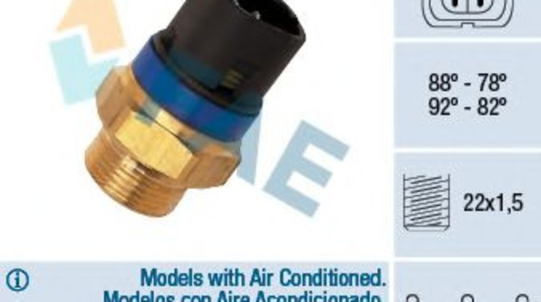 Comutator temperatura, ventilator radiator OPEL MOVANO Combi (J9) (1998 - 2010) FAE 38110 piesa NOUA