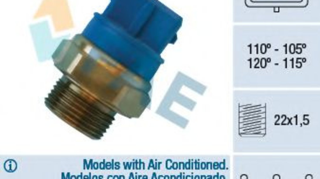 Comutator temperatura, ventilator radiator OPEL VECTRA B Combi (31) (1996 - 2003) FAE 38330 piesa NOUA