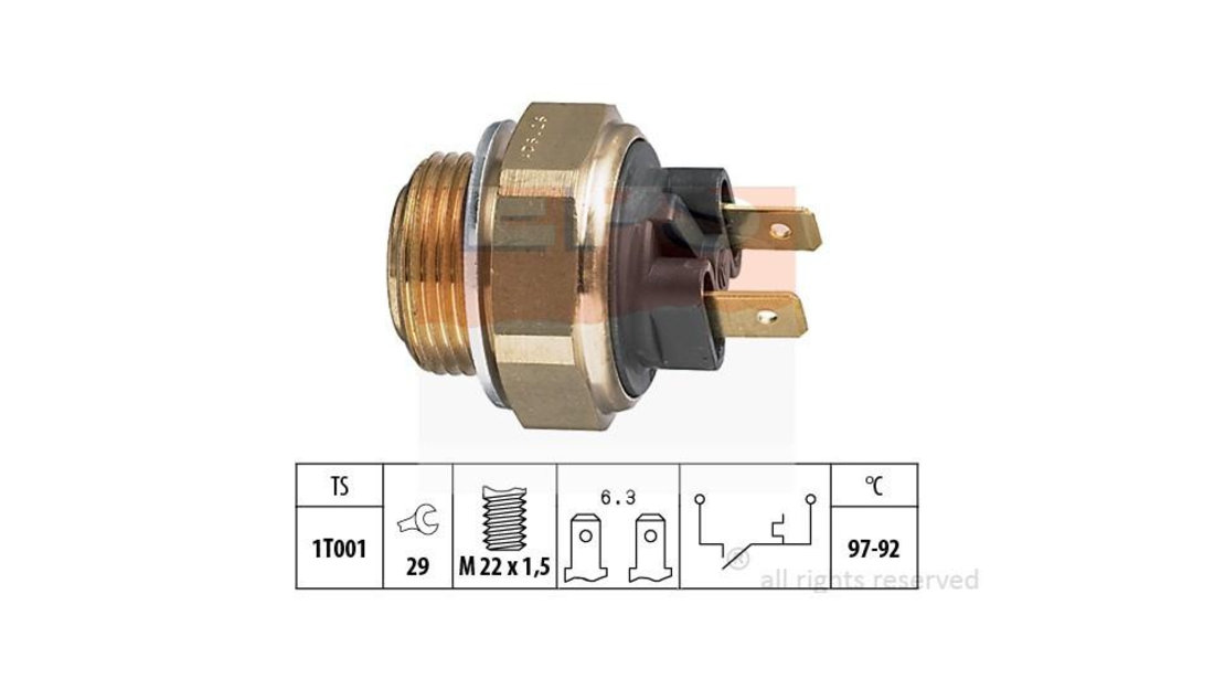 Comutator temperatura, ventilator radiator Peugeot 405 Estate (15E) 1987-1992 #2 004433017