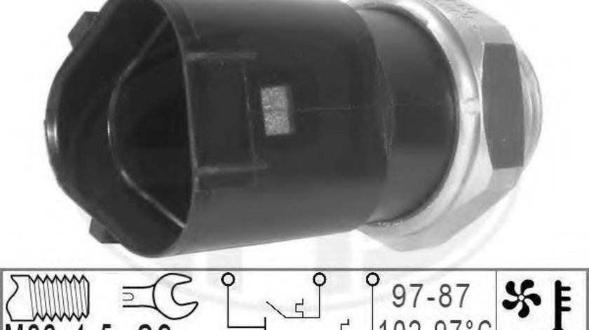 Comutator temperatura, ventilator radiator SKODA OCTAVIA II (1Z3) (2004 - 2013) ERA 330230 piesa NOUA