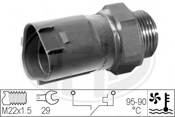Comutator temperatura, ventilator radiator VW POLO (6N2) (1999 - 2001) ERA 330199 piesa NOUA