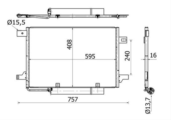 Condensator Ac/ Mahle Behr Mercedes-Benz AC 369 000S