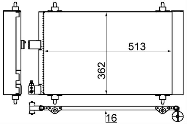 Condensator Ac/ Mahle Behr Peugeot AC 585 001S