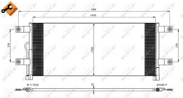 Condensator Ac/ Nrf Mercedes-Benz 350074